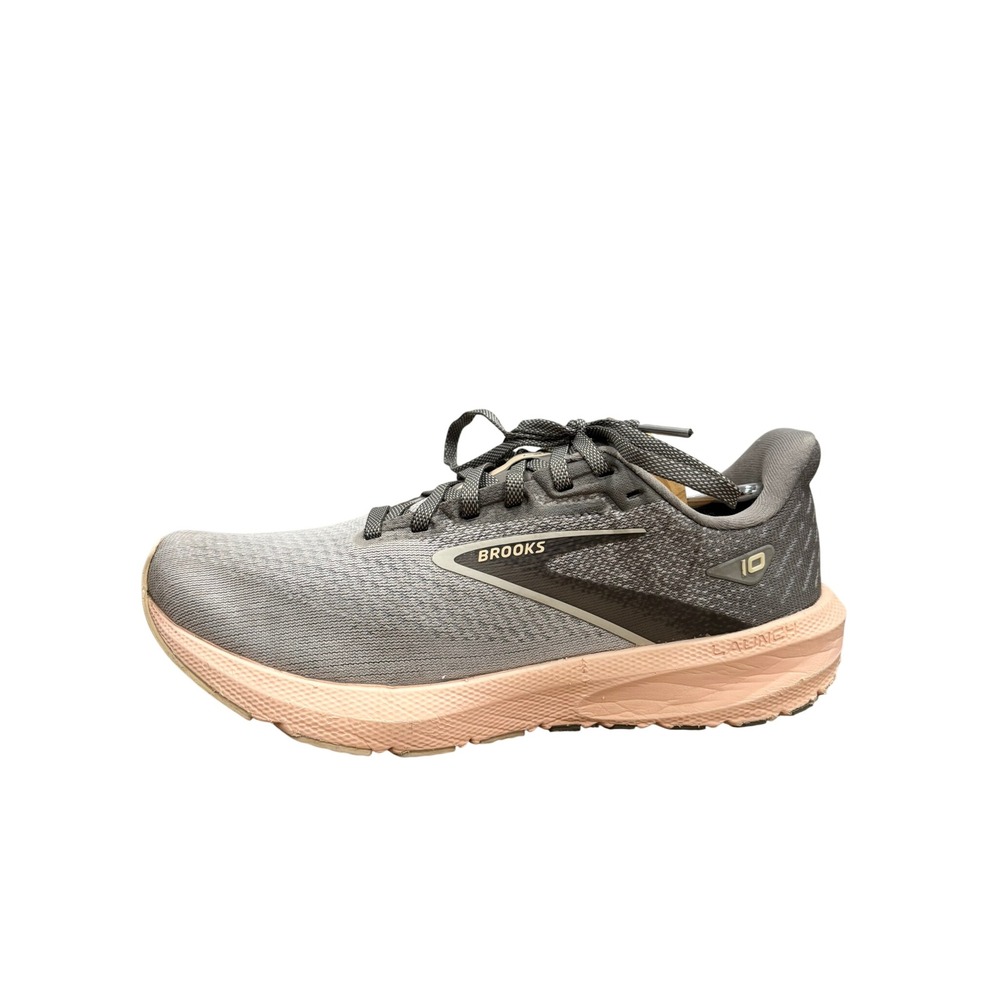 Brooks Launch 10 Running Shoes Women 8 Grey Peach Neutral Road Trainers